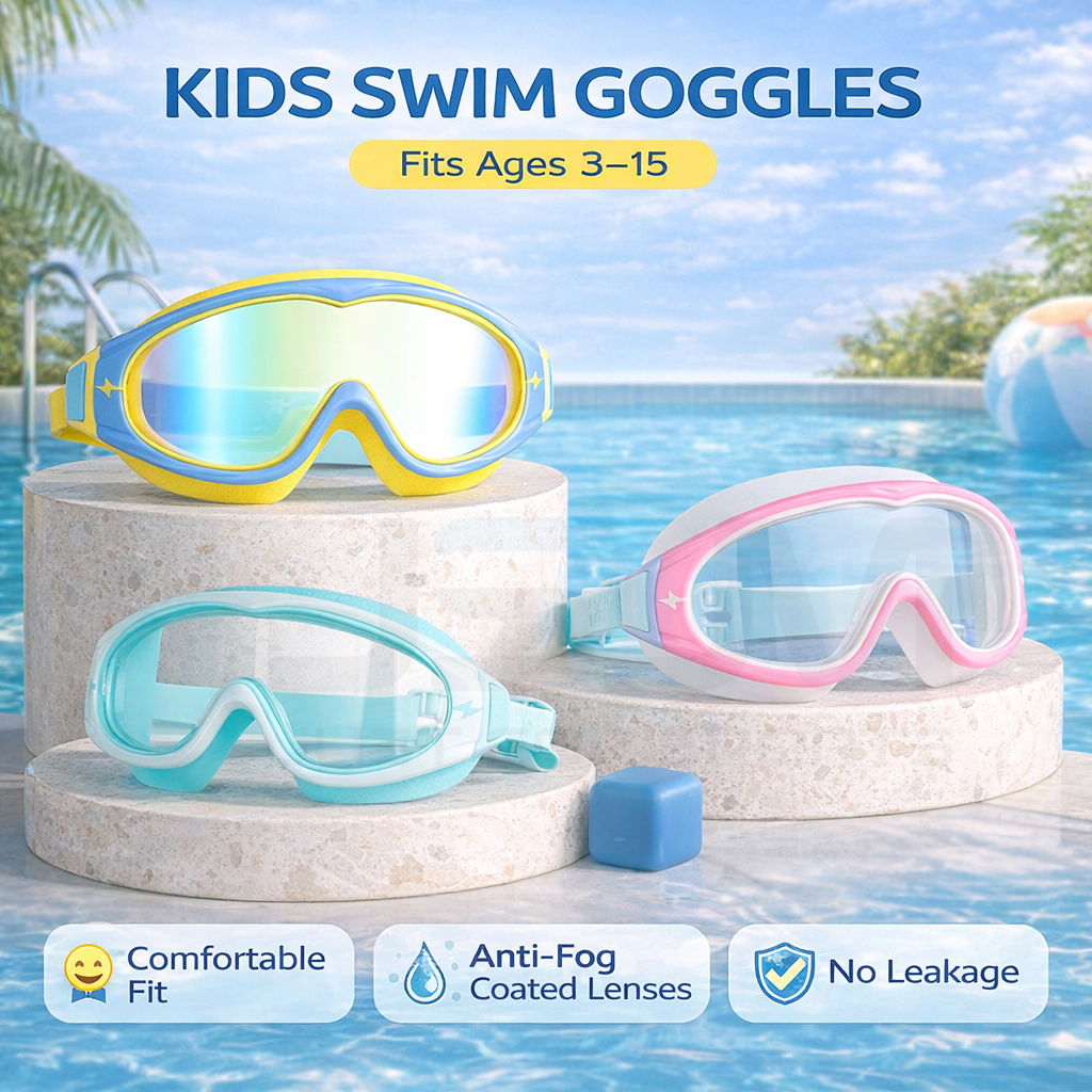 Silicone Mask Bracket - JSJM Kids Swimming Goggles Big Frame
