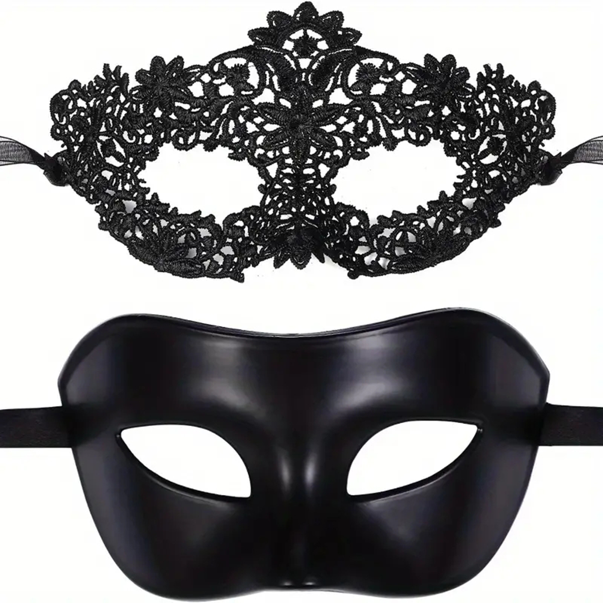 2pcs Hot New Sexy Black Lace M - Black Face Mask Pack avaliação e preço
