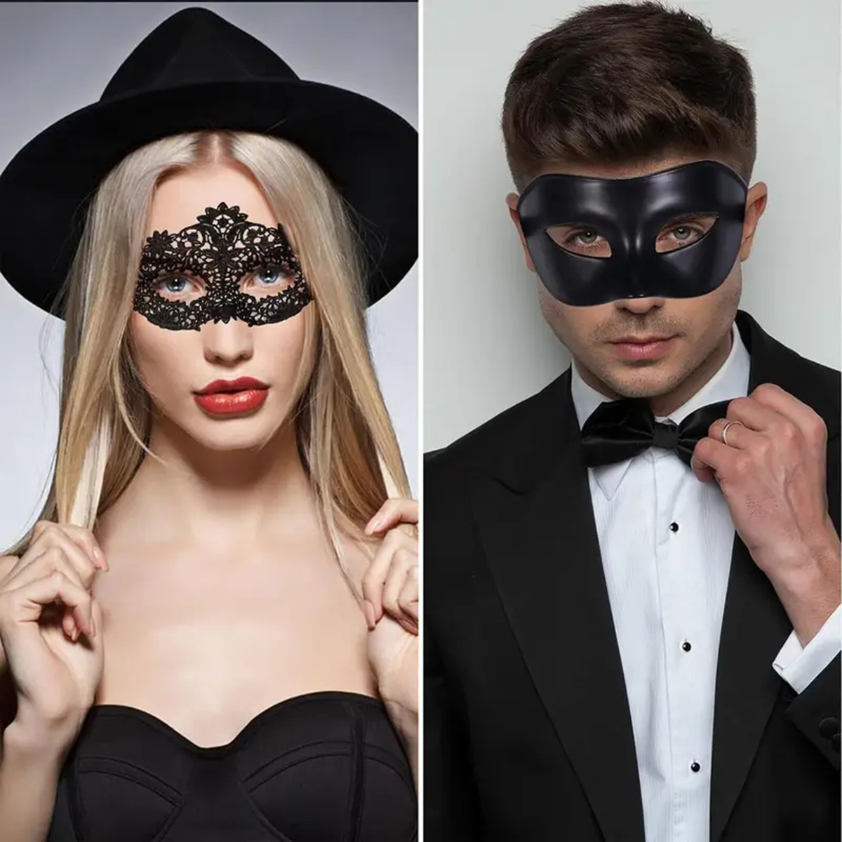 2pcs Hot New Sexy Black Lace M - Black Face Mask Pack avaliação e preço