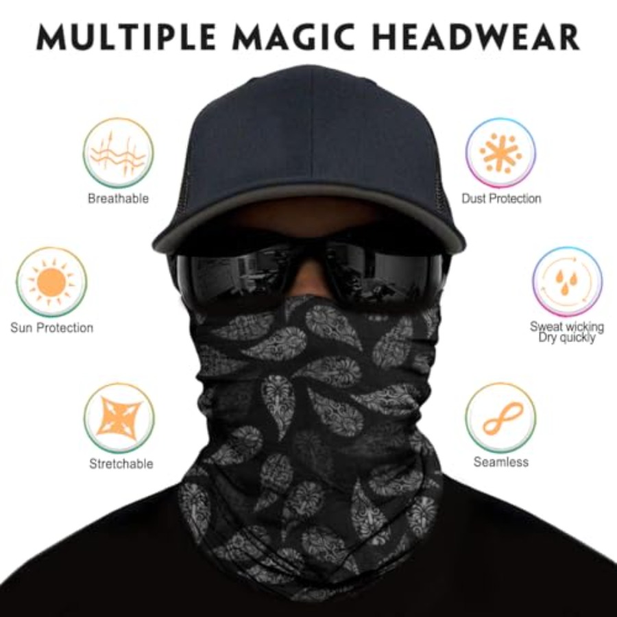 Neck Gaiter for Men Women Head - Neck Gaiter Face Cover avaliação e preço