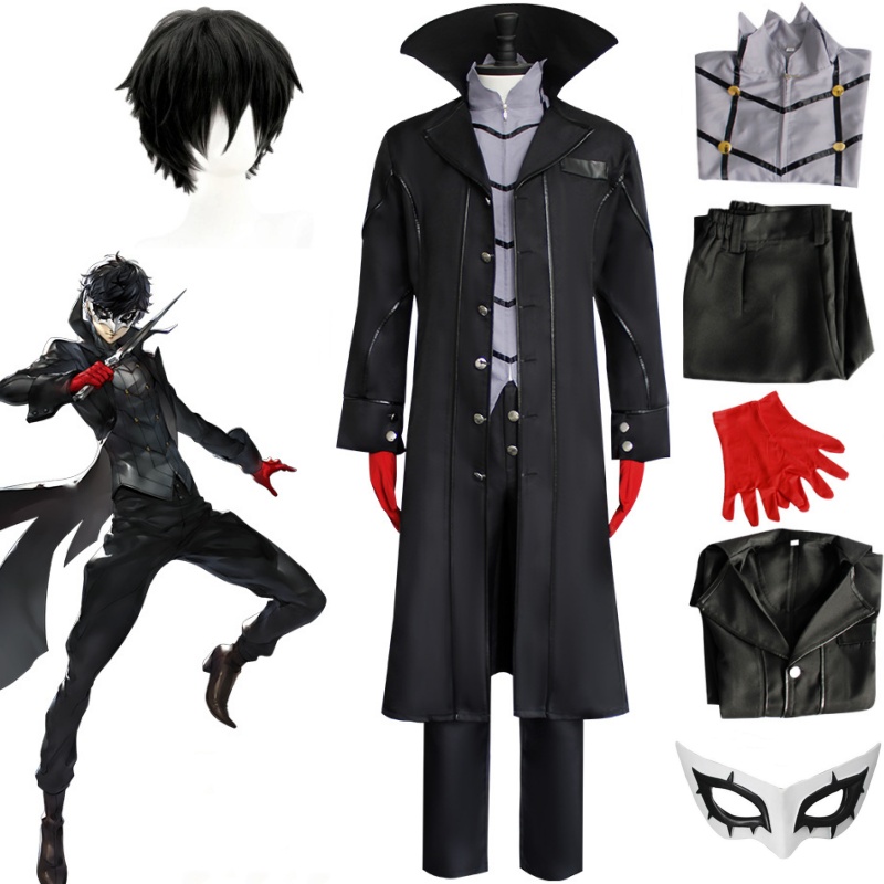 Anime Persona 5 Joker Cosplay  - Black Face Mask Pack avaliação e preço