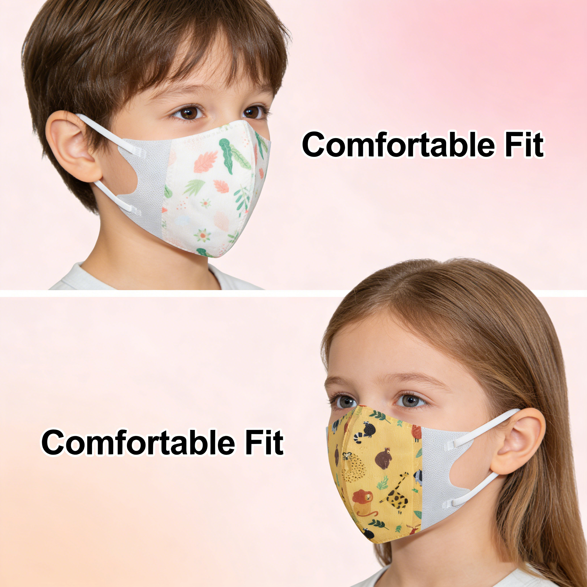 50-100pcs  Kids Face Mask FPP2 - Disposable Surgical Mask avaliação e preço