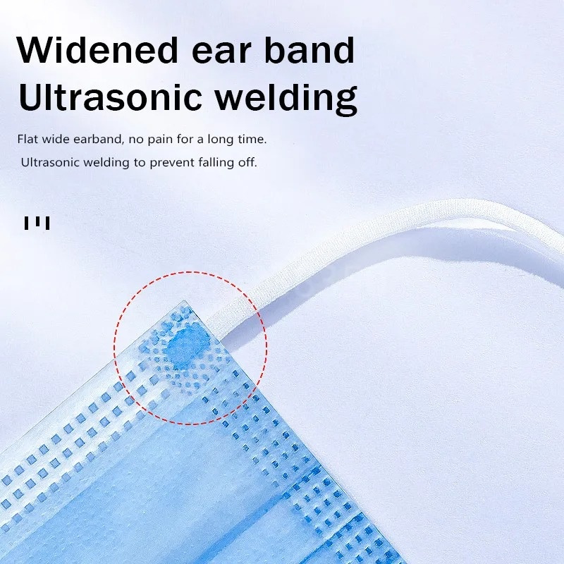 50-500pcs Disposable Adults in - Disposable Mask Blue avaliação e preço