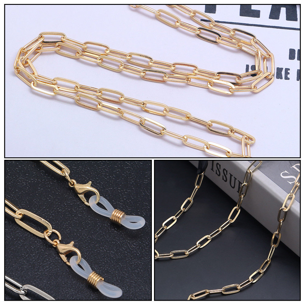 Gold Mask Lanyard Metal Face C - Mask Chain Holder avaliação e preço