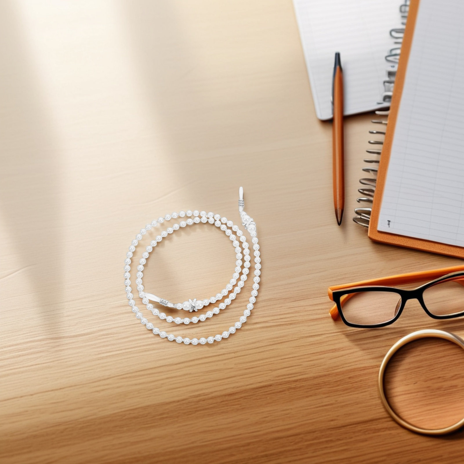 Pearl Eyeglass Chain Anti-Slip - Mask Chain Holder avaliação e preço