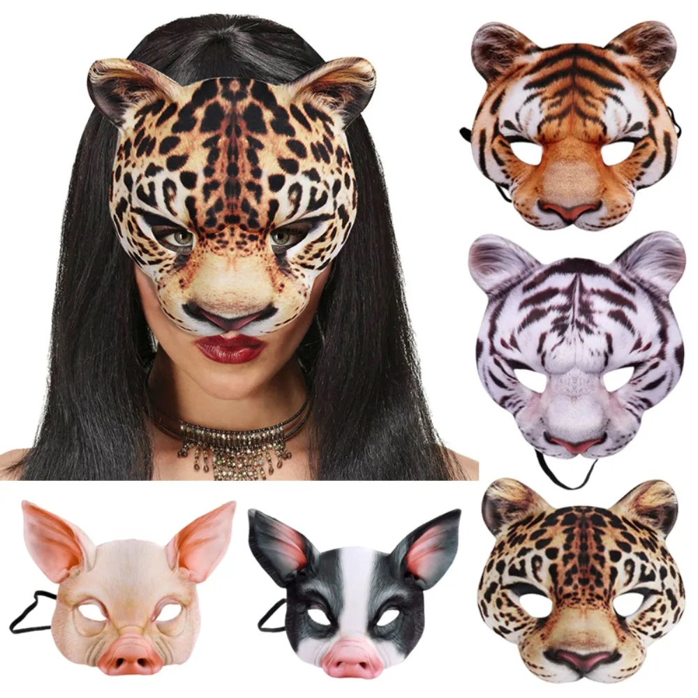 3D Animal Mask Halloween Masqu - Respirator Half Face avaliação e preço