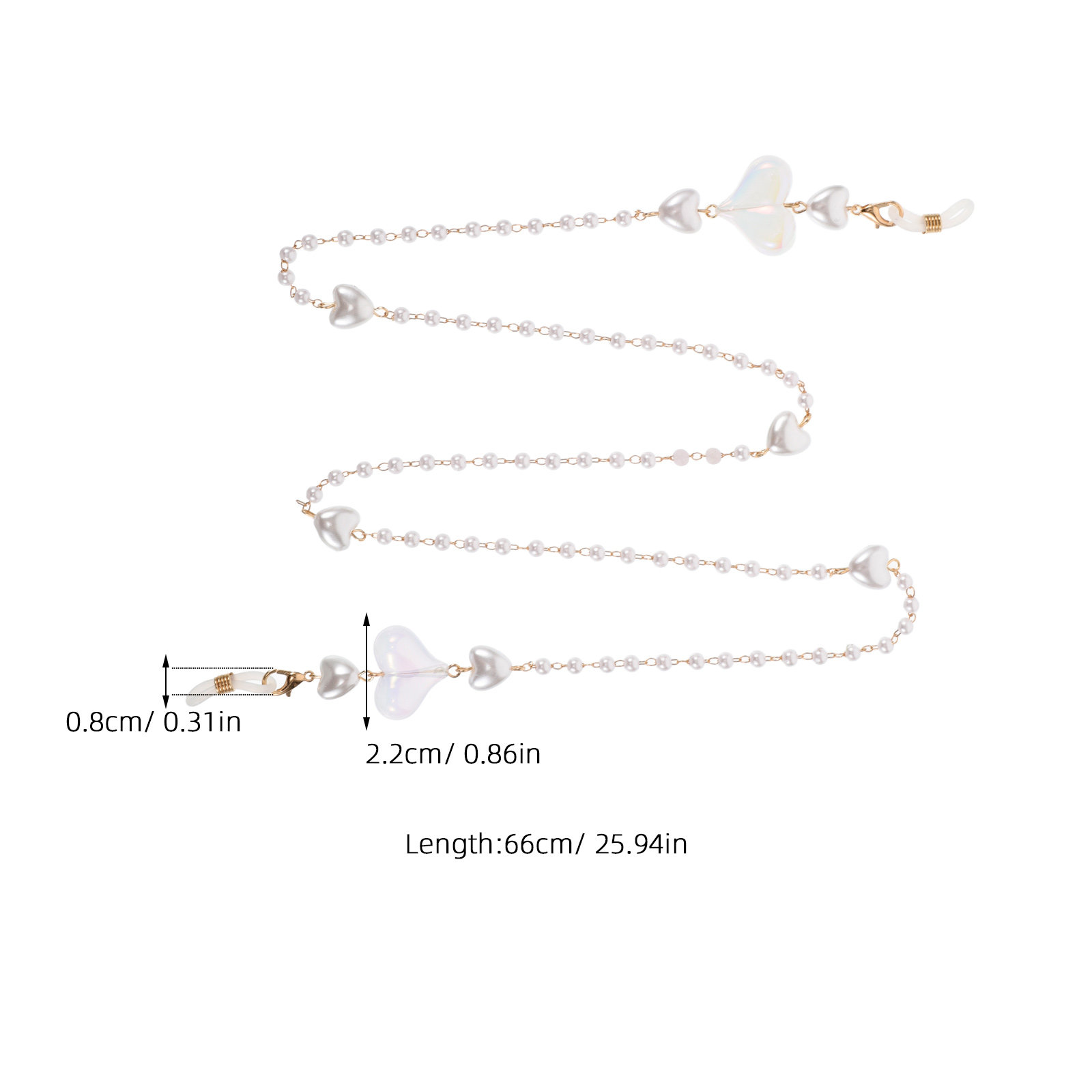 Peach Heart Mask Chain Stylish - Mask Chain Holder avaliação e preço
