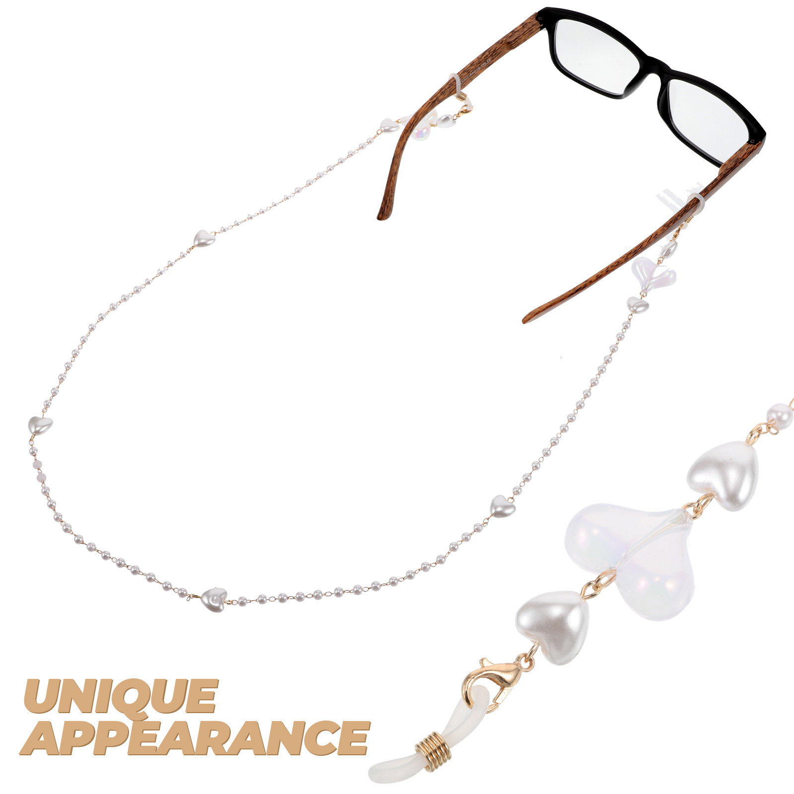 Peach Heart Mask Chain Stylish - Mask Chain Holder avaliação e preço