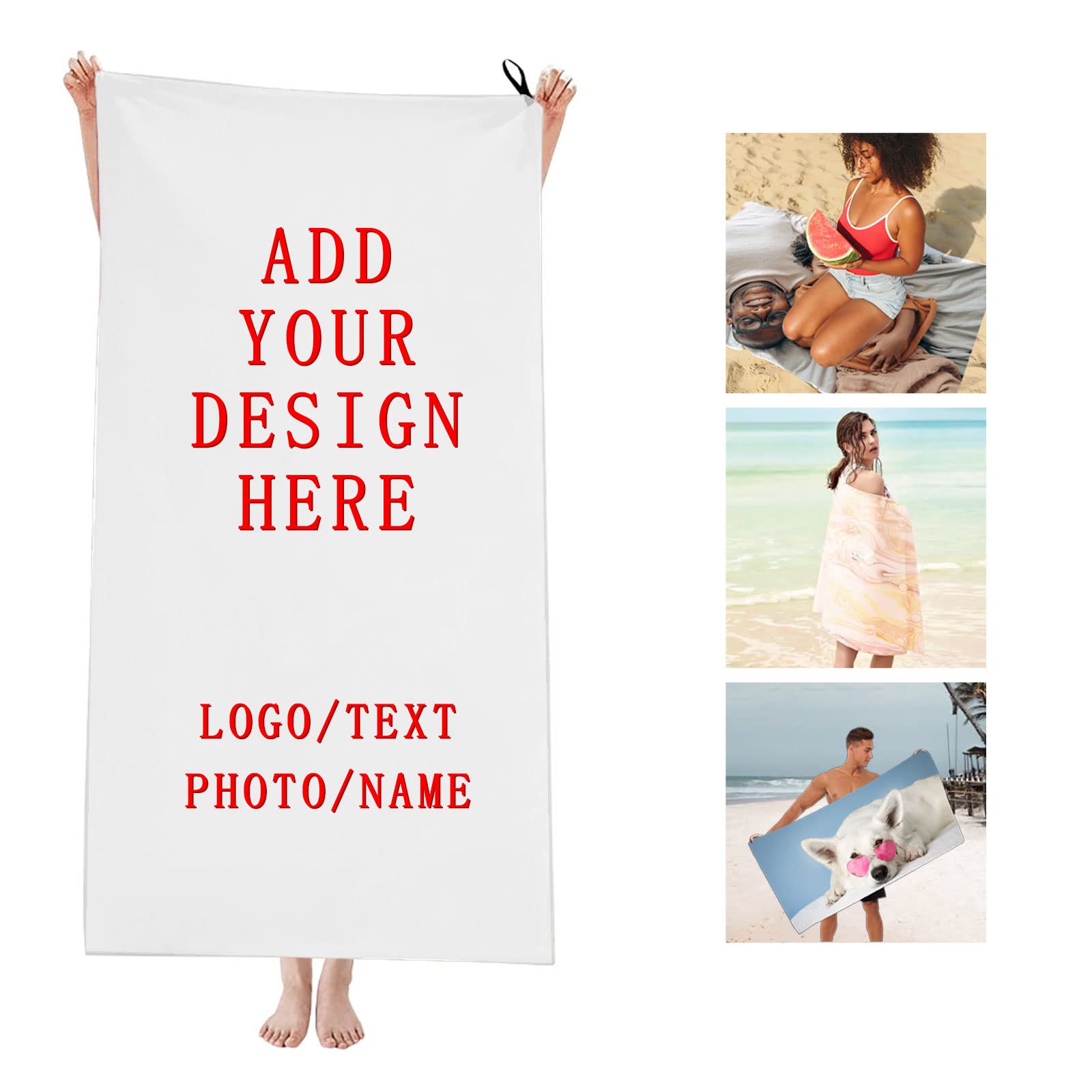 Custom Beach Towels with Your  - Cloth Face Mask Washable avaliação e preço