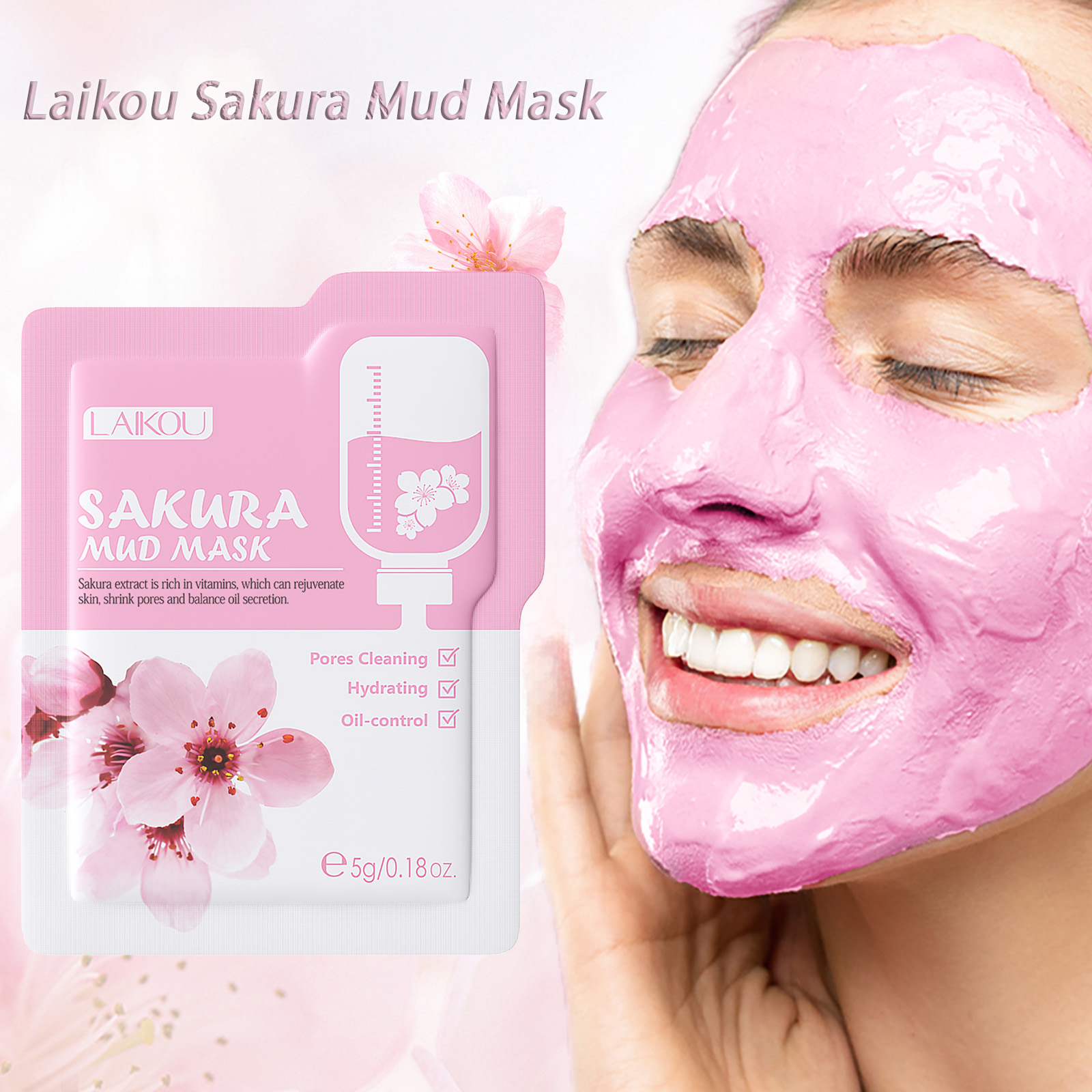 Laikou Sakura Clay Mask Trial  - Dust Mask Construction avaliação e preço