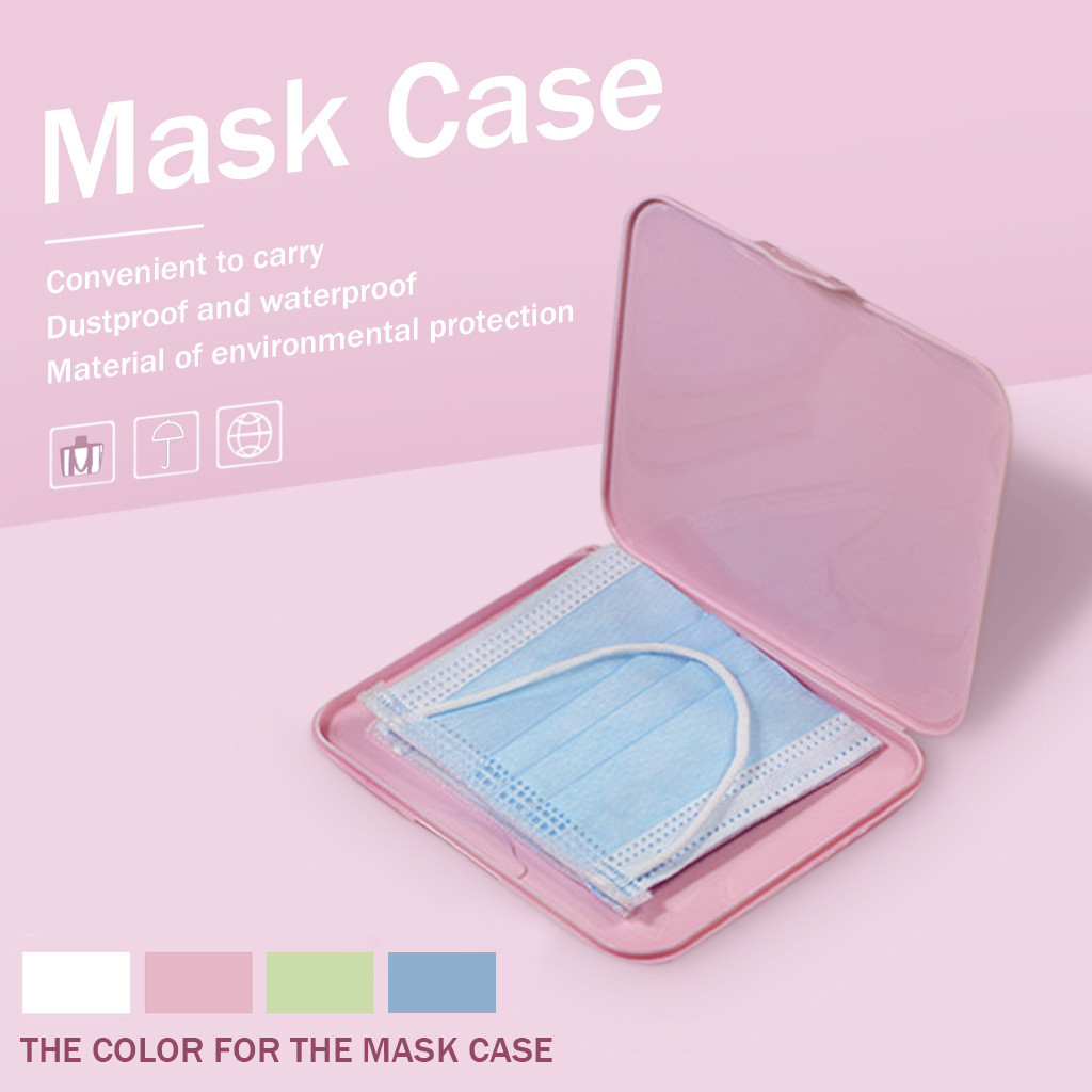 Pink Mask Cover Green Box Mask - Face Mask Storage Box avaliação e preço