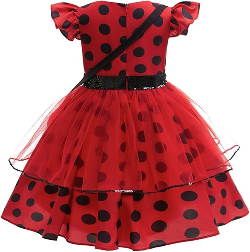Girls Cosplay Costume Polka Do - Kids Face Mask avaliação e preço