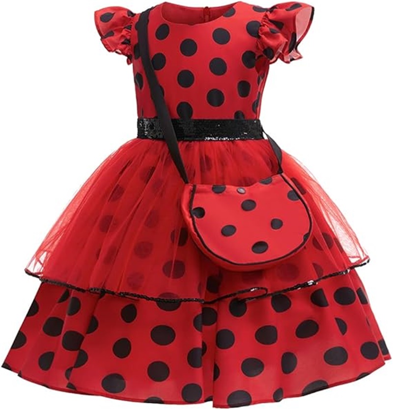 Girls Cosplay Costume Polka Do - Kids Face Mask avaliação e preço