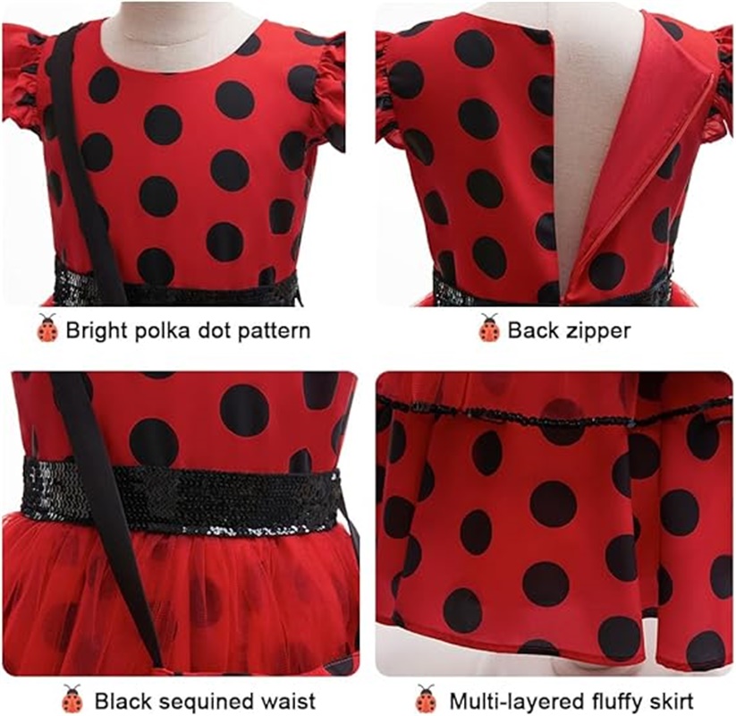 Girls Cosplay Costume Polka Do - Kids Face Mask avaliação e preço