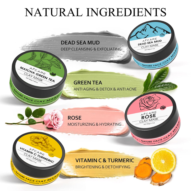 4 Pcs Clay Facial Mask Set Tur - Dust Mask Construction avaliação e preço