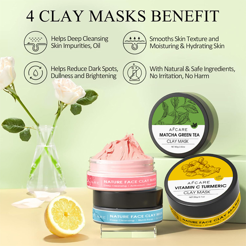 4 Pcs Clay Facial Mask Set Tur - Dust Mask Construction avaliação e preço