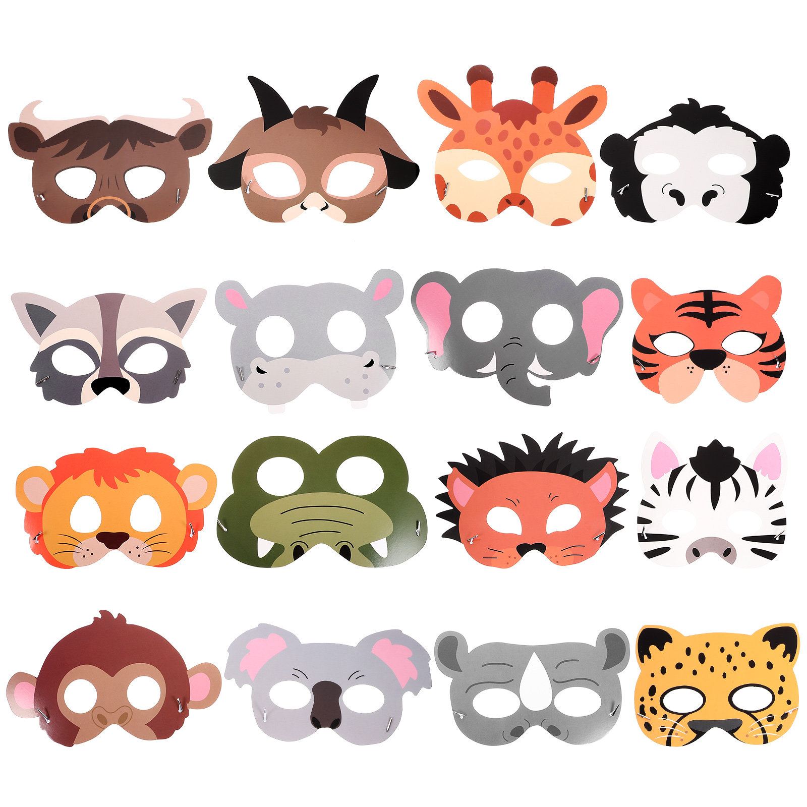 16Pcs Animal Paper Masks for K - Kids Face Mask avaliação e preço
