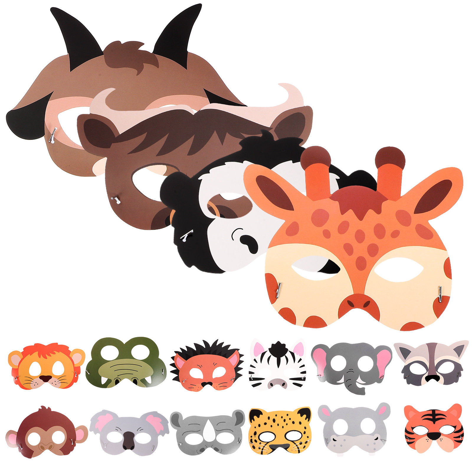 16Pcs Animal Paper Masks for K - Kids Face Mask avaliação e preço