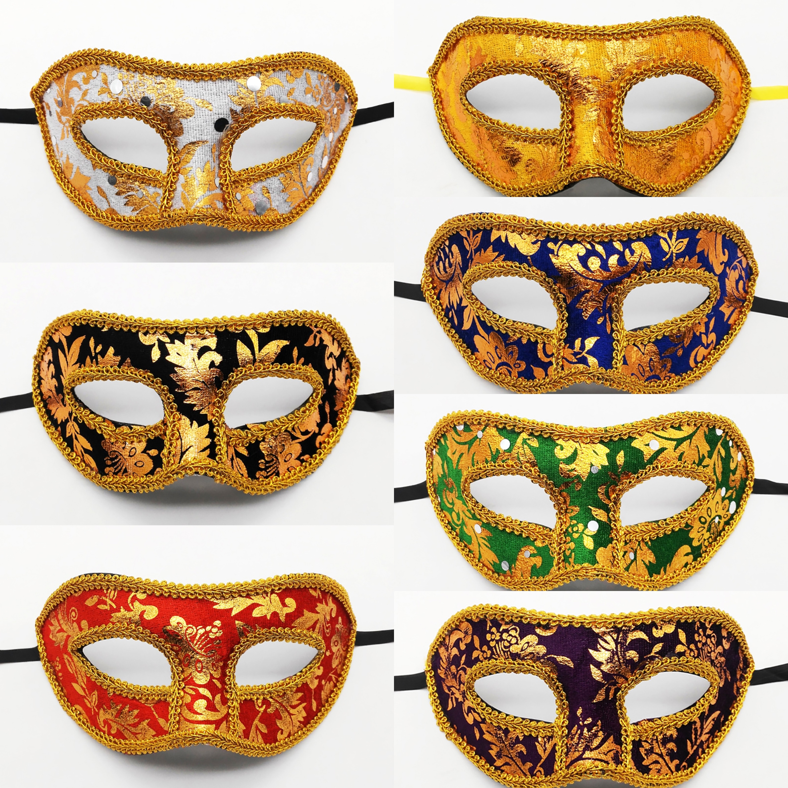Men Mardi Gras Carnival Mask V - Respirator Half Face avaliação e preço