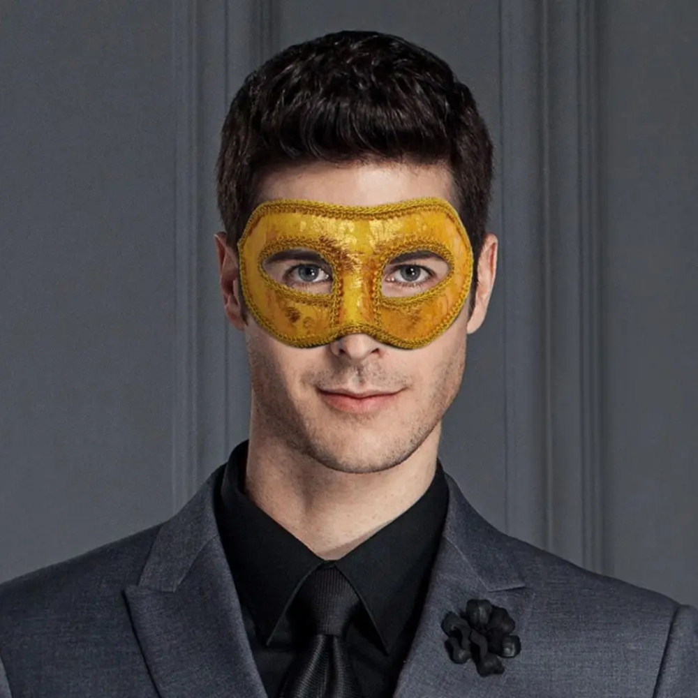 Men Mardi Gras Carnival Mask V - Respirator Half Face avaliação e preço