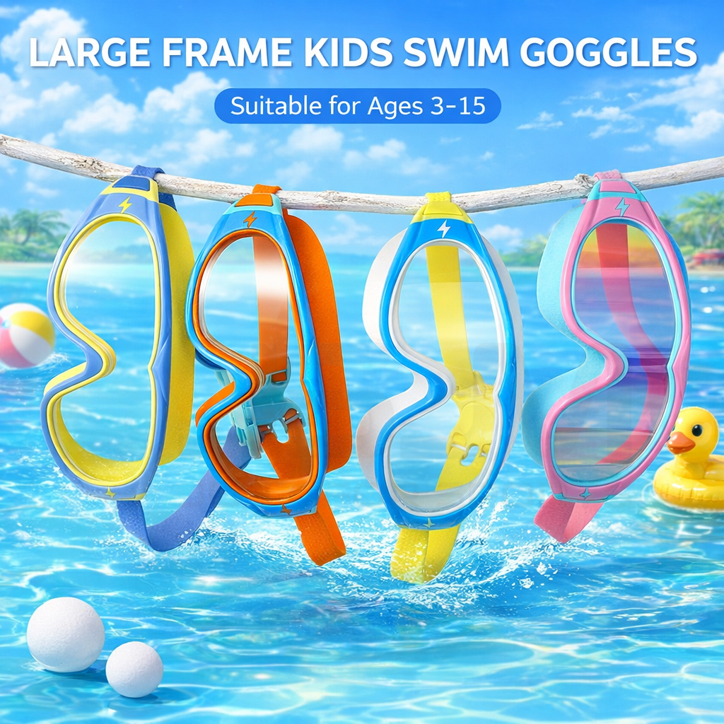 JSJM Kids Swimming Goggles Big - Silicone Mask Bracket avaliação e preço