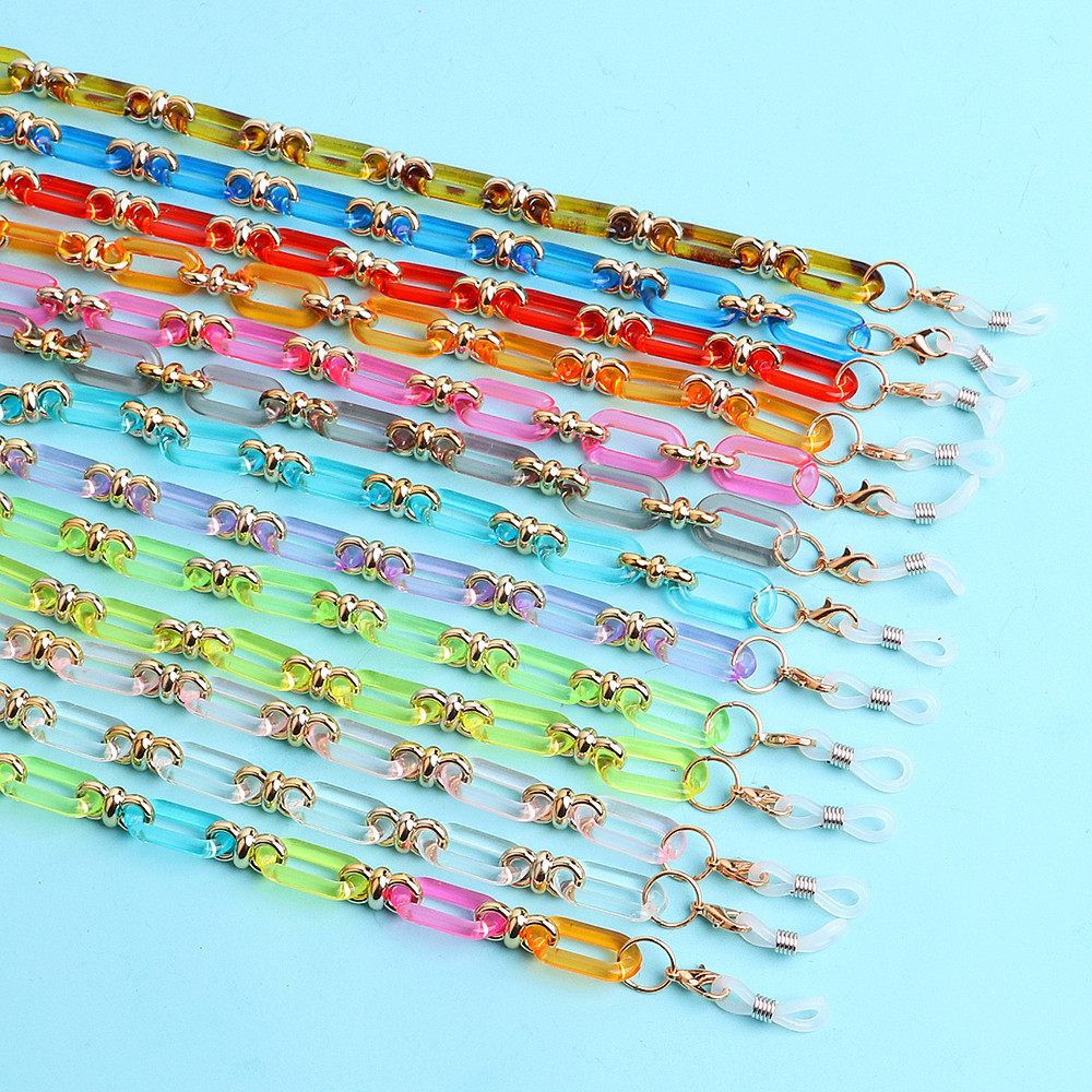Colorful Transparent Link Acry - Mask Chain Holder avaliação e preço