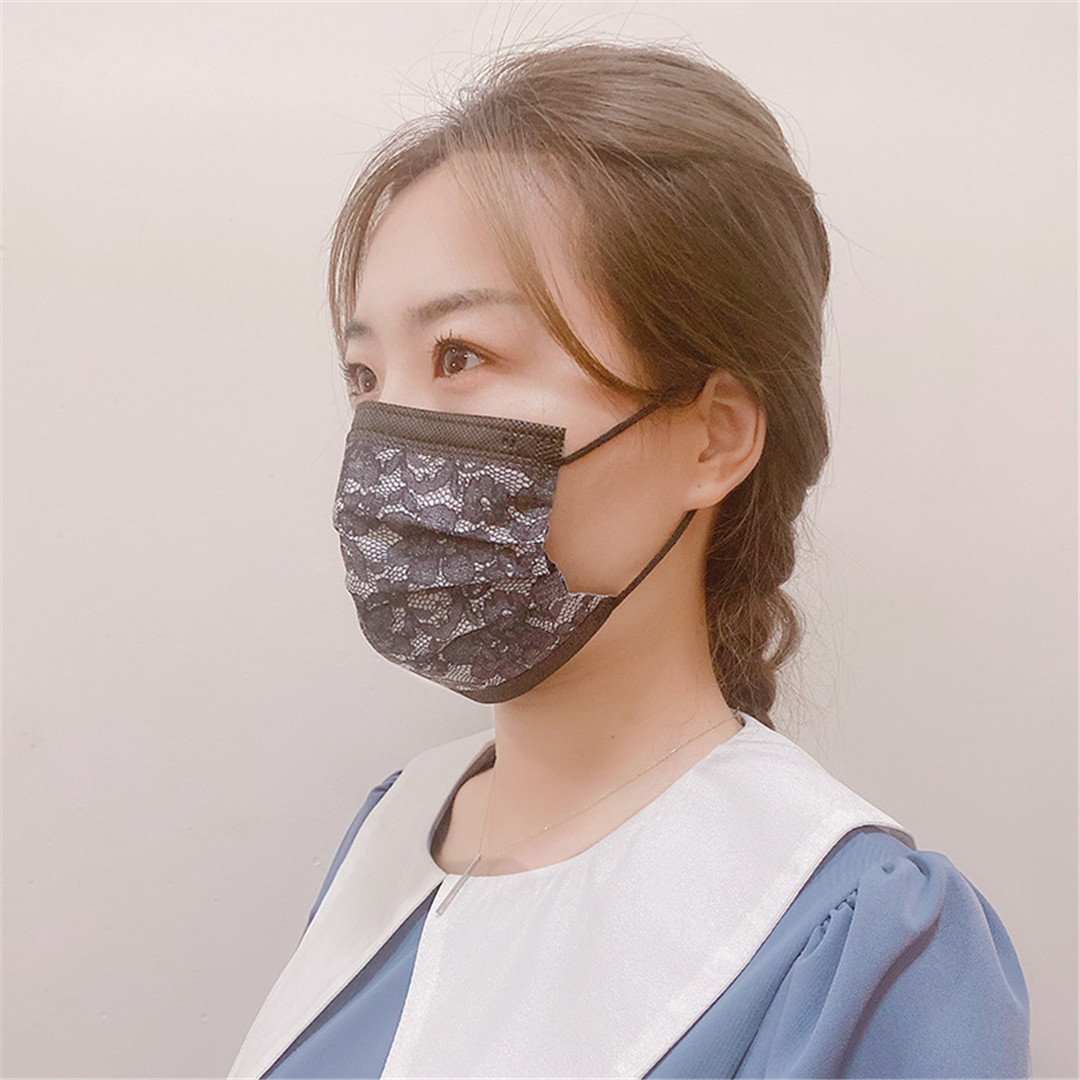 50PCS Disposable Lace Mouth Ma - Disposable Mask Blue avaliação e preço