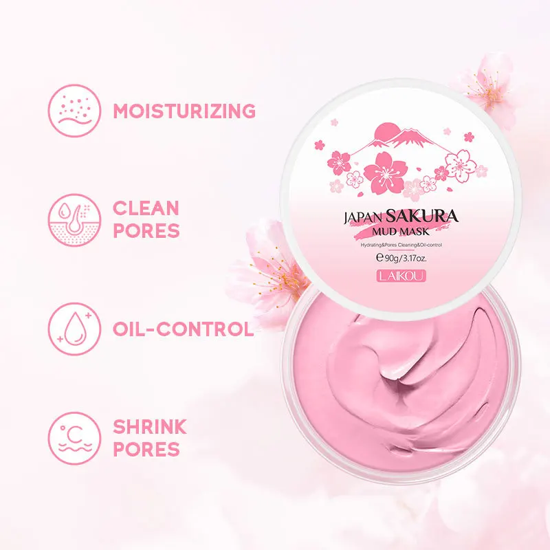 LAIKOU Sakura Clay Mask 25g 90 - Dust Mask Construction avaliação e preço