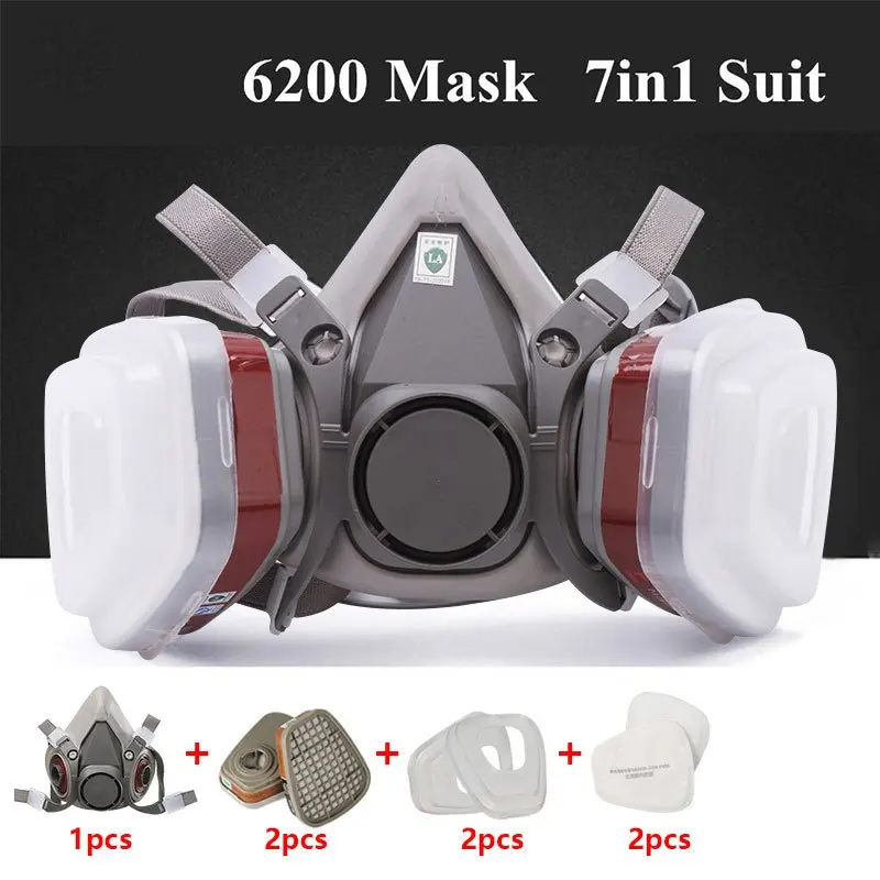 7in1 Gas Proof Half Face Mask  - Respirator Half Face avaliação e preço