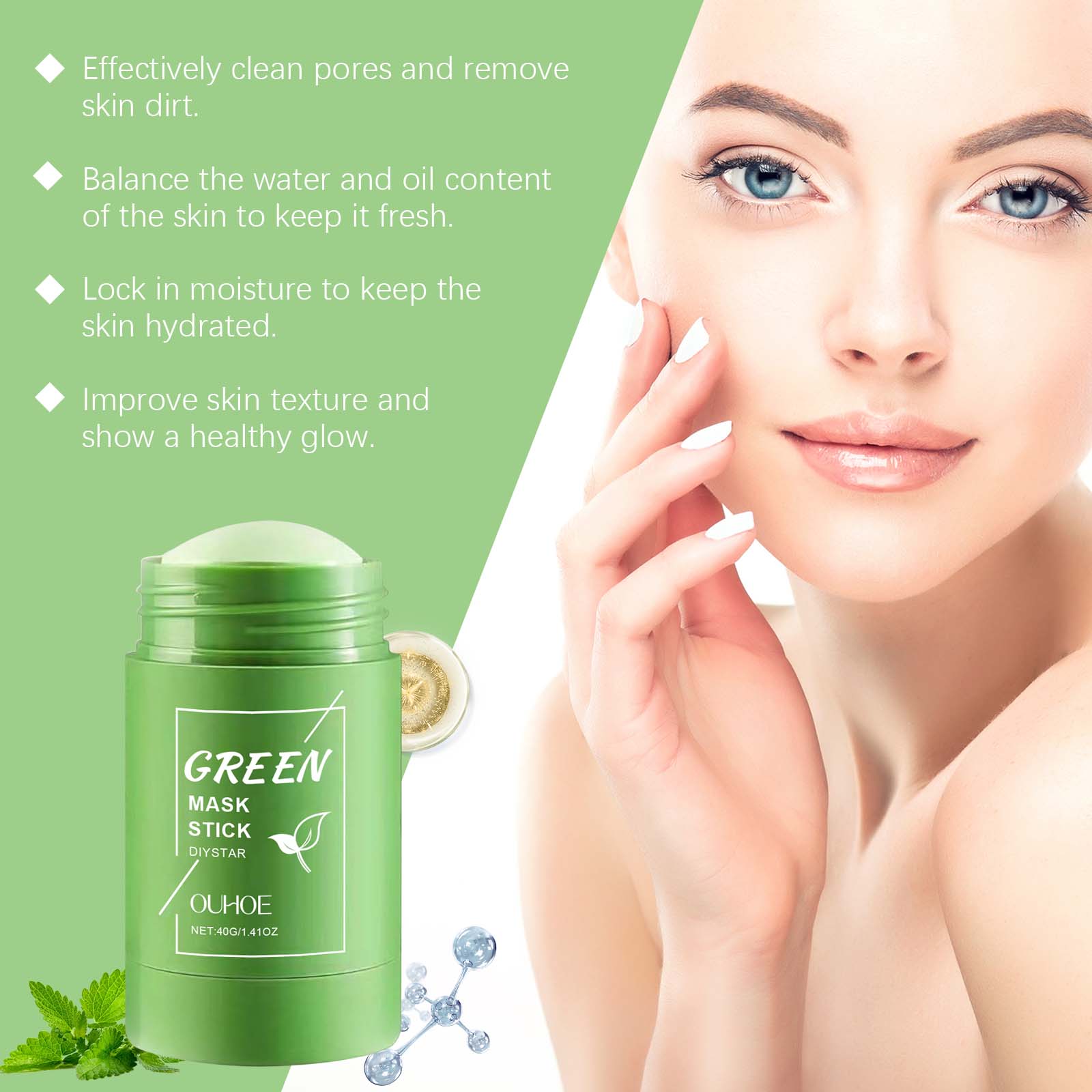 1~5PCS Green Tea Clay Stick Fo - Dust Mask Construction avaliação e preço