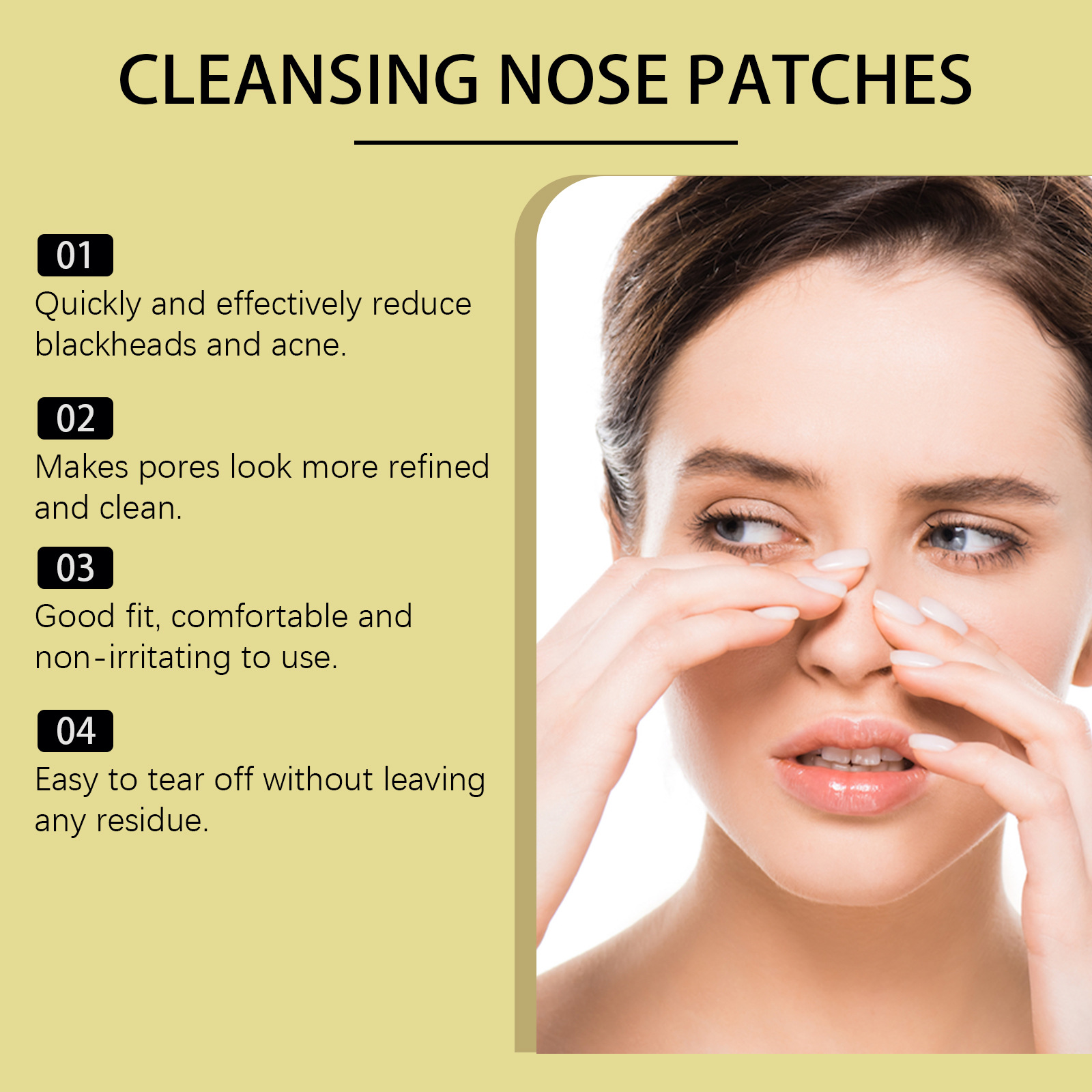 Nose Blackhead Remover Patch C - Black Face Mask Pack avaliação e preço