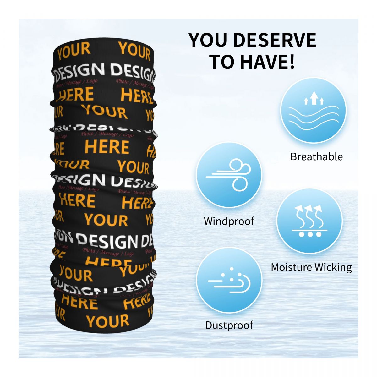Custom Your Design Here Bandan - Neck Gaiter Face Cover avaliação e preço
