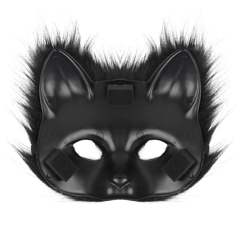 Furry Cat Ears Mask Tail & Paw - Black Face Mask Pack avaliação e preço
