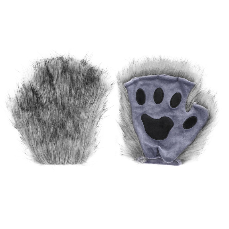 Furry Cat Ears Mask Tail & Paw - Black Face Mask Pack avaliação e preço