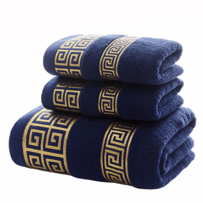 Set of 3 Cotton Bathroom Towel - Cloth Face Mask Washable avaliação e preço