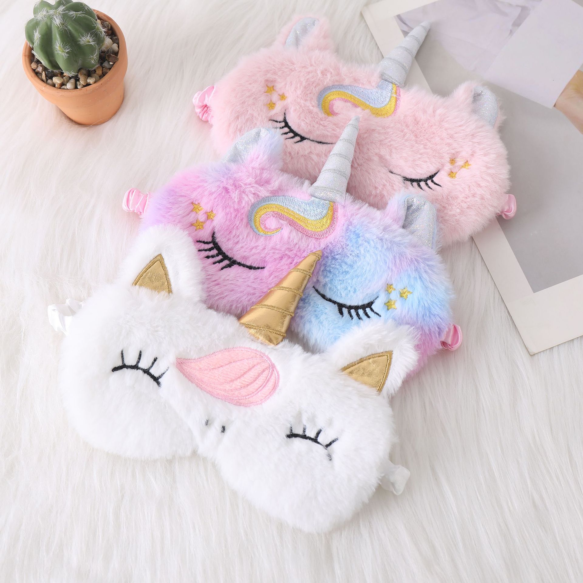 Soft Plush Sleeping Eye Masks  - Kids Face Mask avaliação e preço