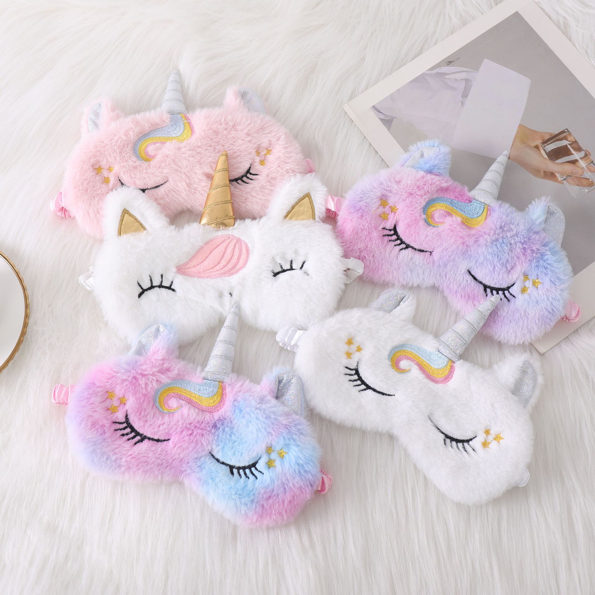 Soft Plush Sleeping Eye Masks  - Kids Face Mask avaliação e preço