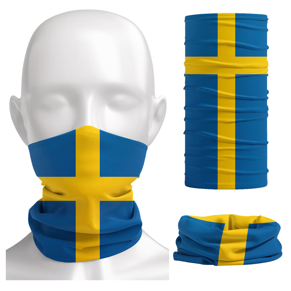 Sweden Flag Printed Bandana He - Neck Gaiter Face Cover avaliação e preço