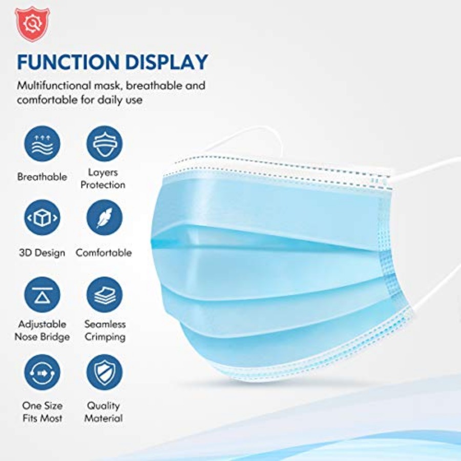 Face Mask Disposable Adults 3P - Disposable Mask Blue avaliação e preço