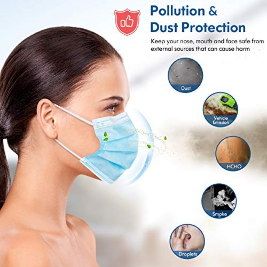 Face Mask Disposable Adults 3P - Disposable Mask Blue avaliação e preço