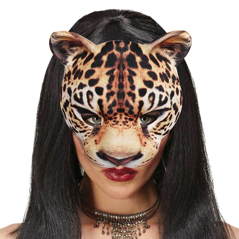 Leopard Mask Party Mask Dress  - Respirator Half Face avaliação e preço
