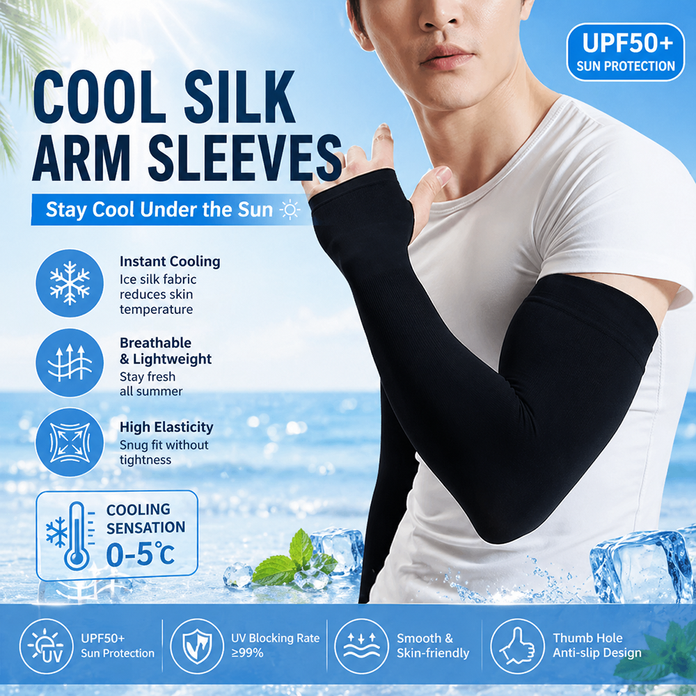 Summer Cooling Ice Silk Arm Sl - Sports Mask Breathable avaliação e preço