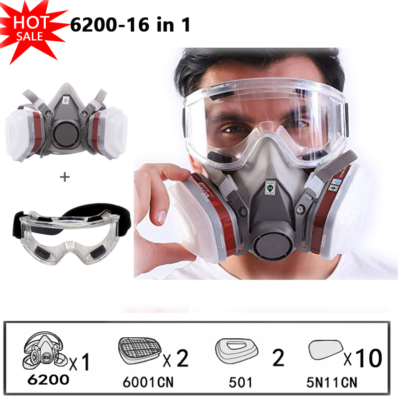 6200 Chemical Half Face Dustpr - Dust Mask Construction avaliação e preço