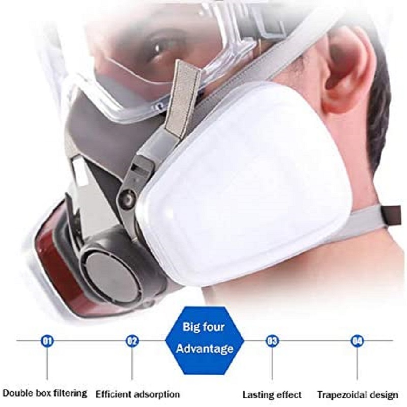 6200 Chemical Half Face Dustpr - Dust Mask Construction avaliação e preço
