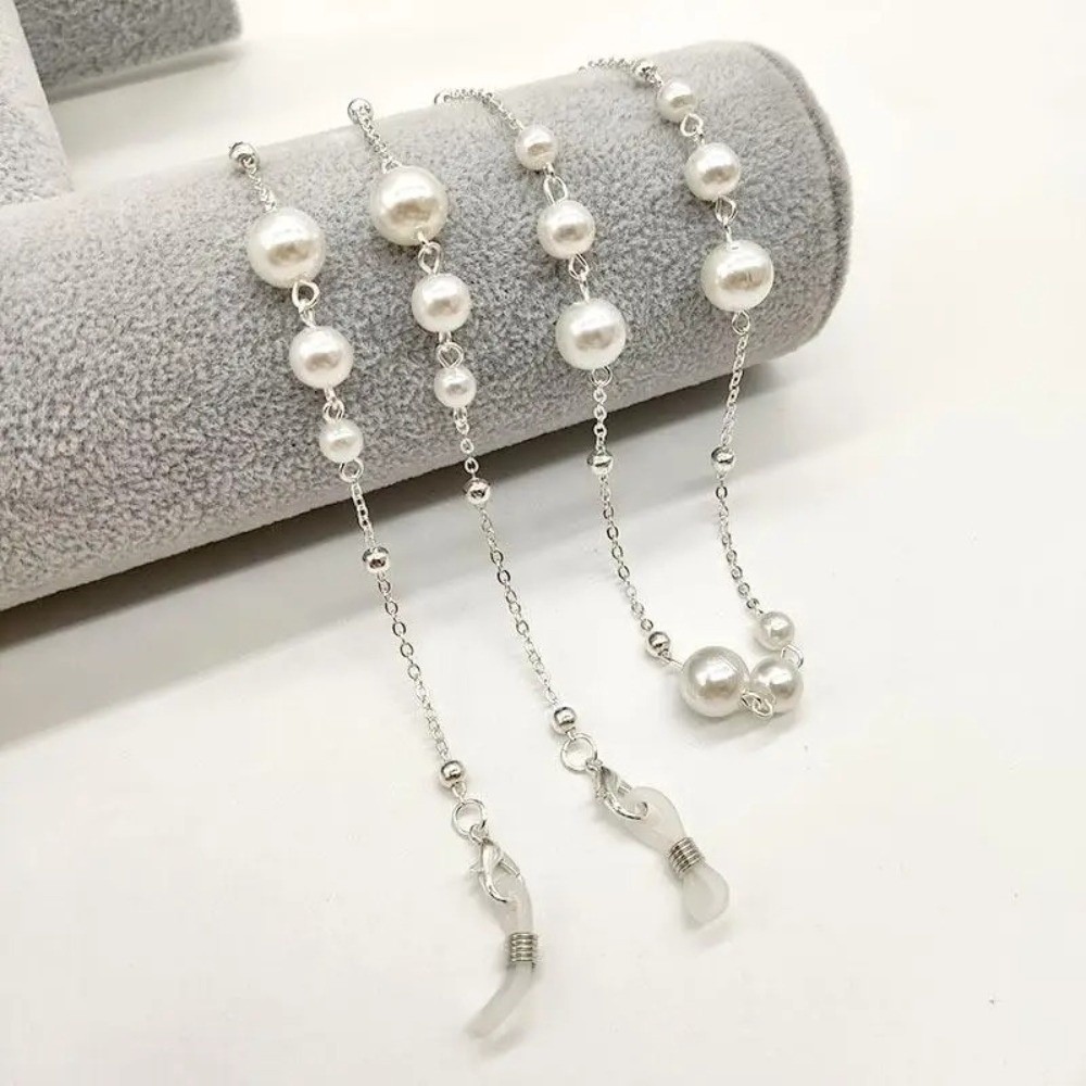 Trendy Pearl Beaded Sunglass C - Mask Lanyard Adjustable avaliação e preço