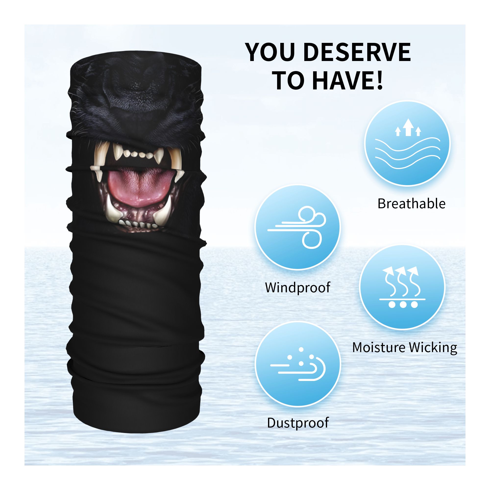 Custom Black Panther Animal He - Neck Gaiter Face Cover avaliação e preço