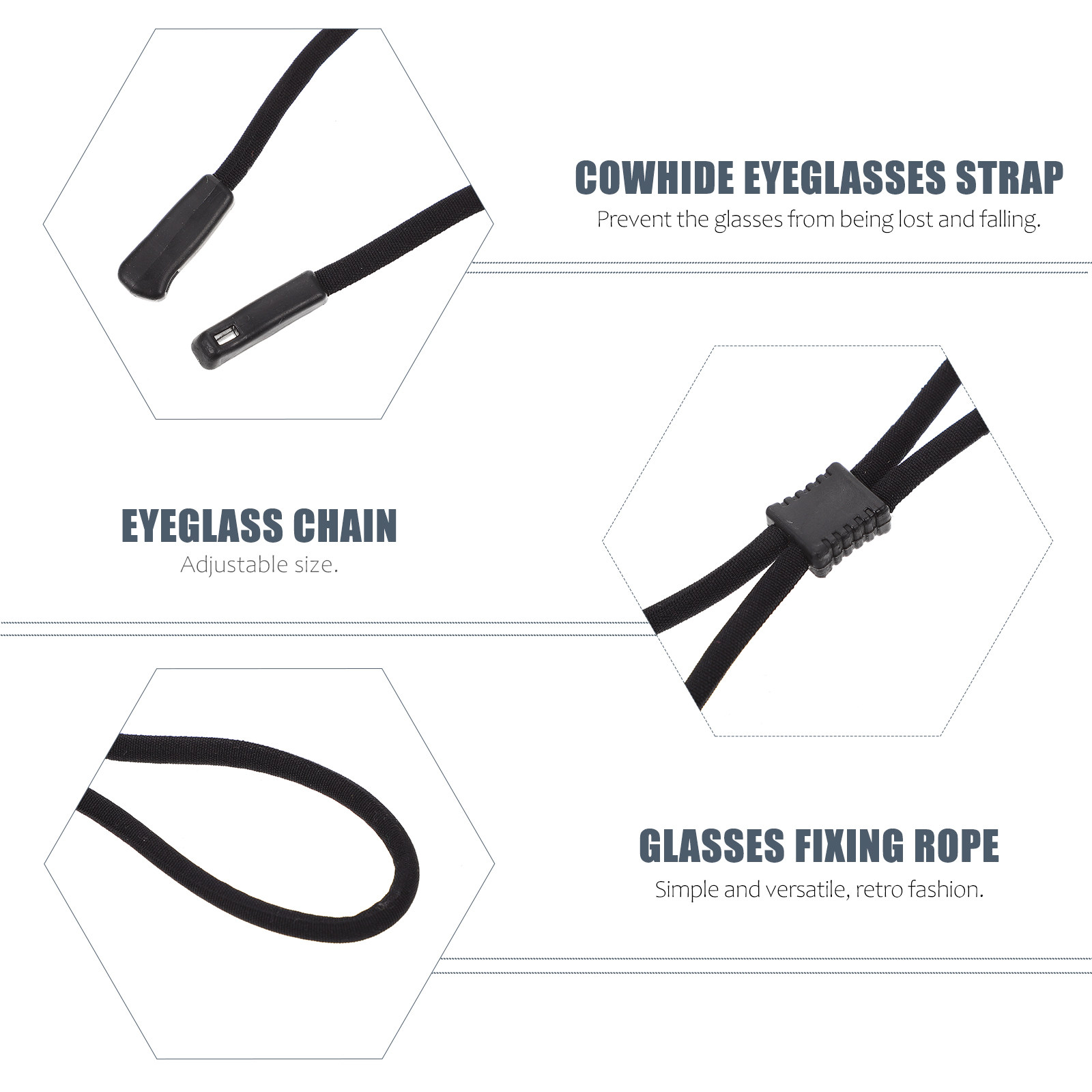 5Pcs Multi-Purpose Eyeglass Ch - Mask Lanyard Adjustable avaliação e preço