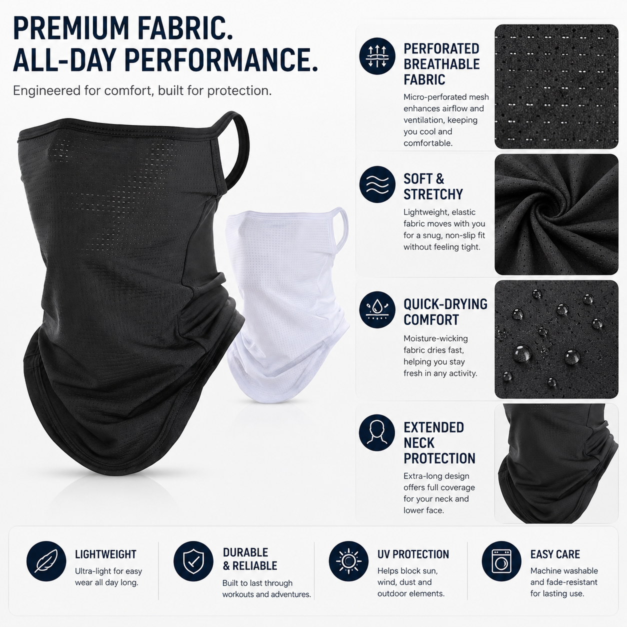 Breathable Quick-Dry Neck Gait - Respirator Half Face avaliação e preço