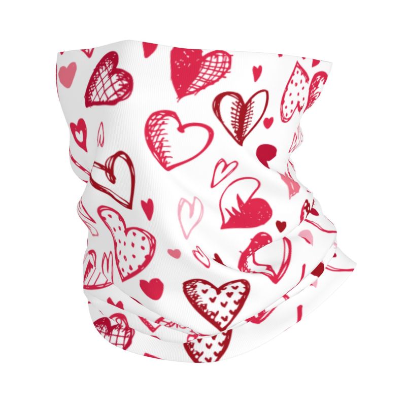 Pink Red Love Hearts Bandana N - Neck Gaiter Face Cover avaliação e preço