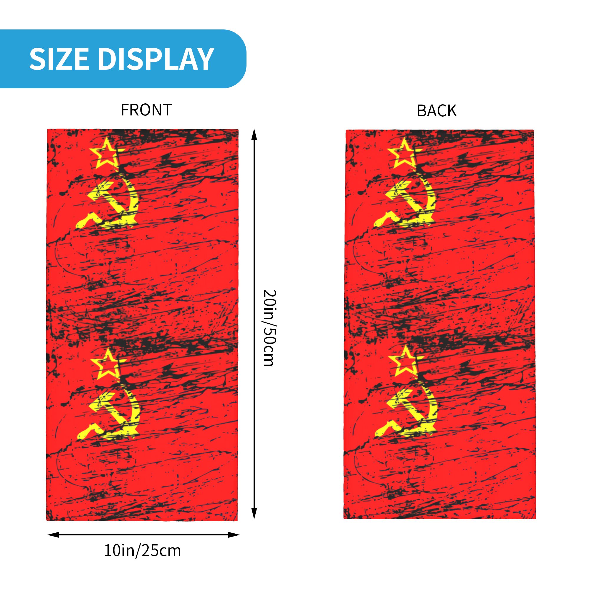 Russian Flag Soviet Union USSR - Neck Gaiter Face Cover avaliação e preço